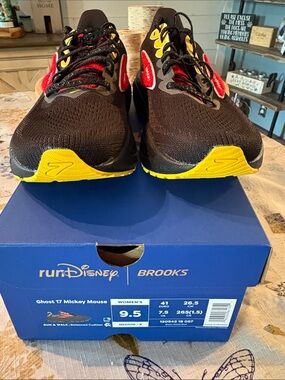 runDisney Brooks Women’s Ghost 17 Mickey Mouse Sneakers - Black/Red/Yellow